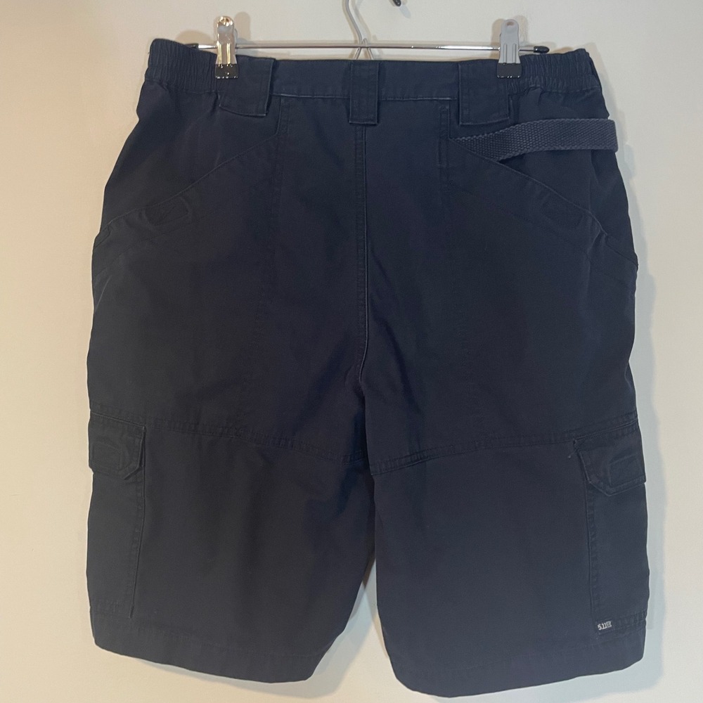 511 Tactical‎ Series Cargo Shorts Men's Size 34 Navy Blue Ripstop Utility D Ring - Picture 6 of 8